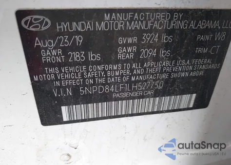 2020 Hyundai Elantra Sel из США, поврежденный, VIN 5NPD84LF1LH527750